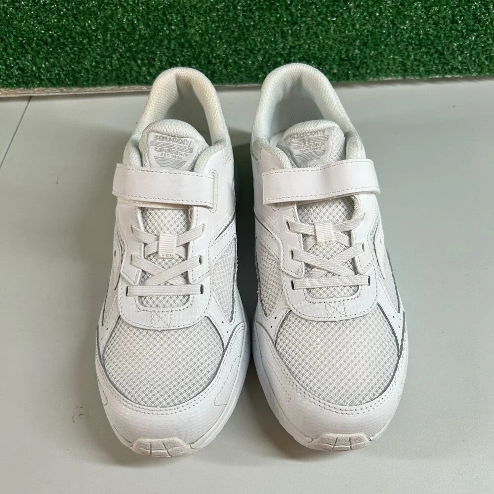 Saucony‎ Cohesion 14 Running Shoes Kids Size 6.5W White Hook and Loop Athletic